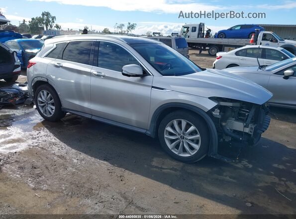3PCAJ5M36KF113314 2019 INFINITI QX50 Серебряный Передняя правая четверть