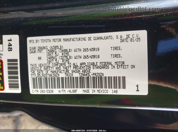 3TYLB5JN2ST063829 2025 TOYOTA LIMITED Black Engine compartment view