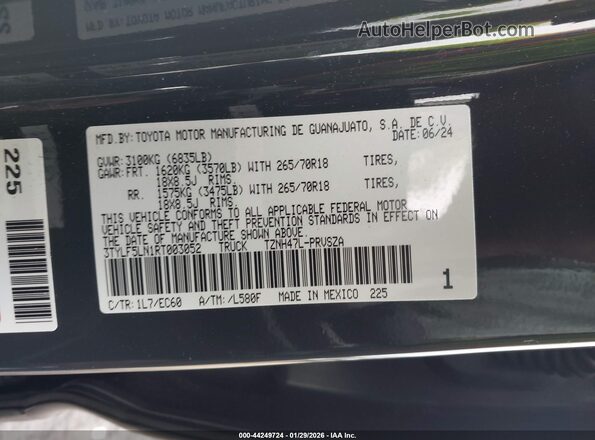 3TYLF5LN1RT003052 2024 TOYOTA TACOMA HYBRID Gray Engine compartment view