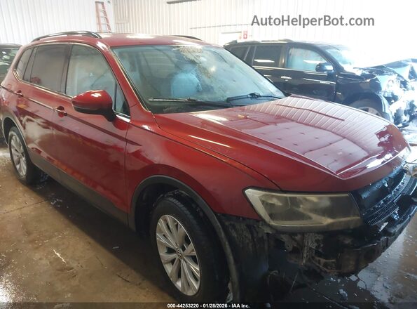 3VV1B7AX3KM018674 2019 VOLKSWAGEN TIGUAN Красный Передняя правая четверть