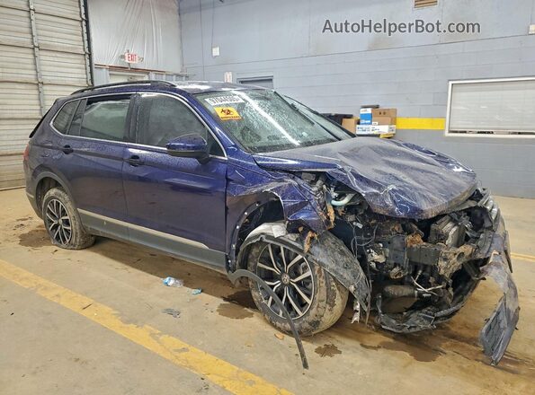 3VV2B7AX5MM035273 2021 VOLKSWAGEN TIGUAN Blue Передня права чверть