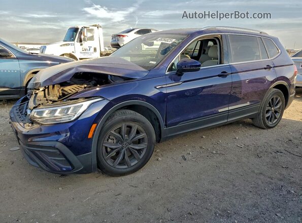 3VV3B7AX9PM035530 2023 VOLKSWAGEN TIGUAN Blue Առջևի ձախ երեք քառորդ տեսարան