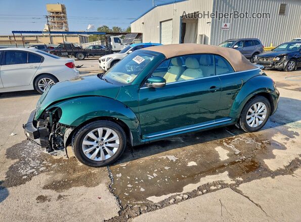 3VW517AT8HM804864 2017 VOLKSWAGEN BEETLE Green წინა მარცხენა ხედი სამი მეოთხედიდან