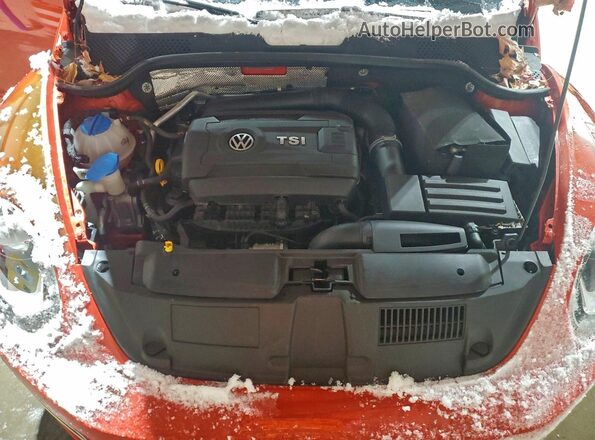 3VWJ17AT8HM623262 2017 VOLKSWAGEN BEETLE Orange Вид задньої частини салону