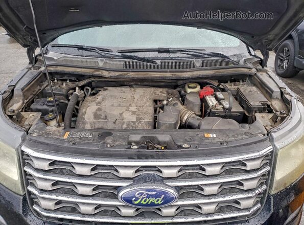 1FM5K7B84GGA04108 2016 FORD FORD EXPLORER Black Widok naklejki z numerem VIN