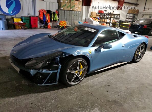 ZFF67NFA6C0182991 2012 FERRARI 458 Blue Trasero izquierdo