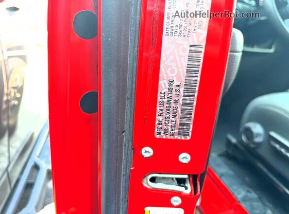 1C4GJXAG4NW145160 2022 JEEP WRANGLER Красный Вид задней части салона