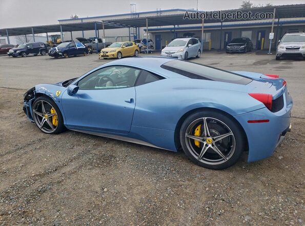 ZFF67NFA6C0182991 2012 FERRARI 458 Blue Trasero derecho