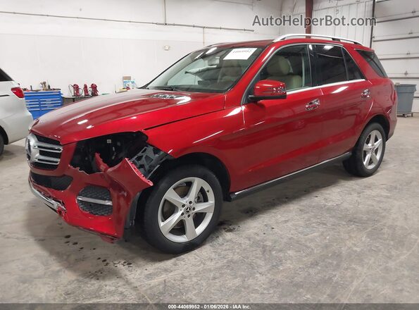 4JGDA5HB7JB155275 2018 MERCEDES-BENZ GLE 350 Красный Передняя левая четверть