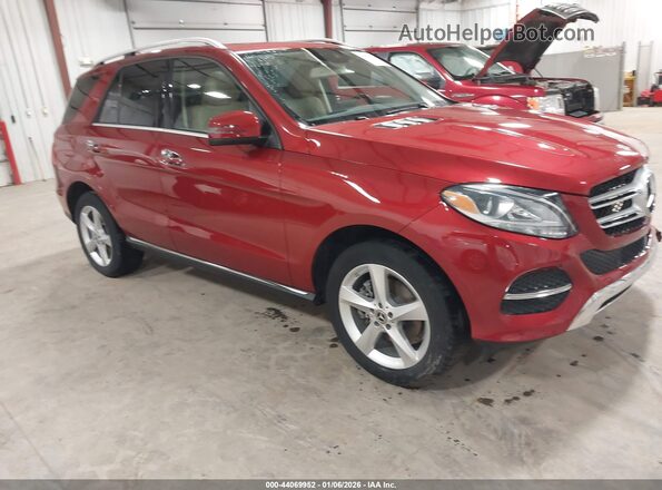4JGDA5HB7JB155275 2018 MERCEDES-BENZ GLE 350 Красный Передняя правая четверть