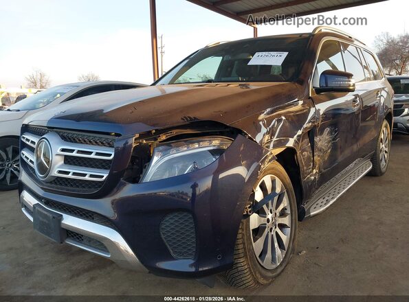 4JGDF6EE0KB224931 2019 MERCEDES-BENZ GLS 450 Синий Передняя левая четверть