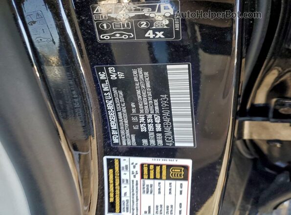 4JGDM4EB4PA019934 2023 MERCEDES-BENZ EQS Black Вид наклейки з VIN-кодом