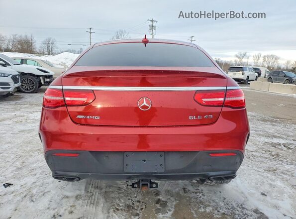 4JGED6EB7JA098300 2018 MERCEDES-BENZ GLE Burgundy Vista trasera