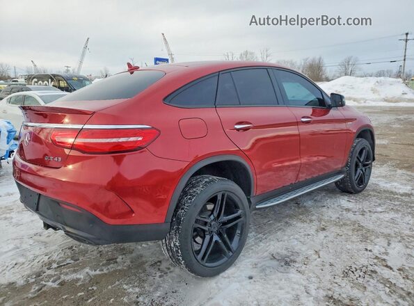4JGED6EB7JA098300 2018 MERCEDES-BENZ GLE Burgundy Trasero derecho