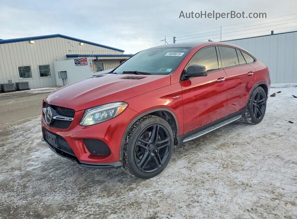 4JGED6EB7JA098300 2018 MERCEDES-BENZ GLE Burgundy Vista tres cuartos delantera izquierda