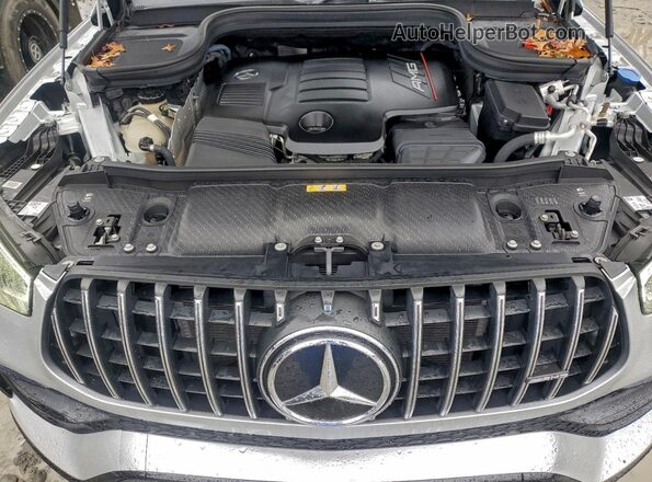 4JGFD6BB8MA356627 2021 MERCEDES-BENZ GLE Silver Vista del compartimento del motor