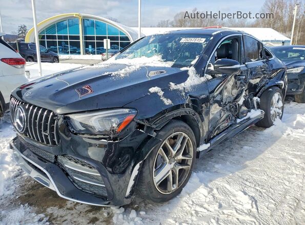 4JGFD6BBXMA402863 2021 MERCEDES-BENZ GLE Черный Передняя левая четверть