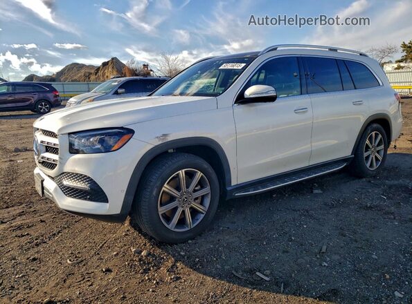 4JGFF5KE8MA459013 2021 MERCEDES-BENZ GLS White წინა მარცხენა ხედი სამი მეოთხედიდან