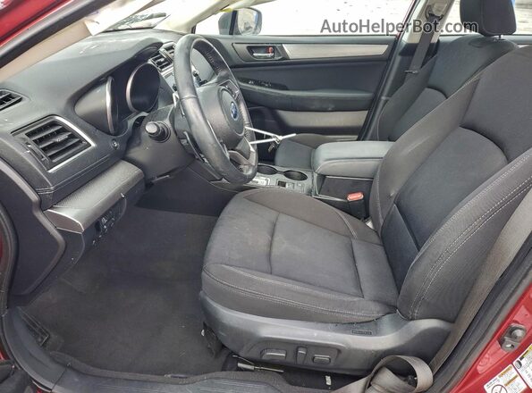 4S3BNAF61J3037862 2018 SUBARU LEGACY Красный Вид салона спереди