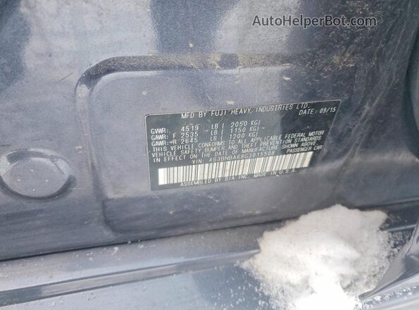 4S3BNBA68G3015508 2016 SUBARU LEGACY Синий Вид подкапотного пространства