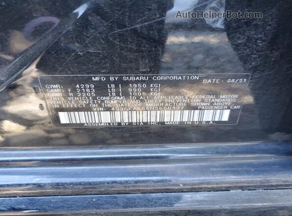 4S3GKAL66N3600137 2022 SUBARU IMPREZA Черный Вид подкапотного пространства