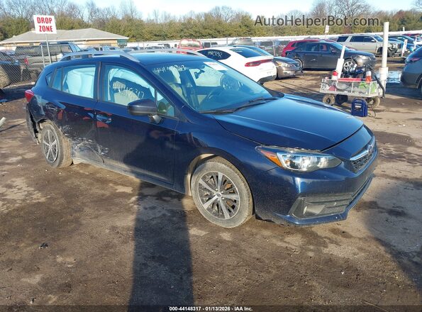 4S3GTAD61M3710510 2021 SUBARU IMPREZA Синий Передняя правая четверть