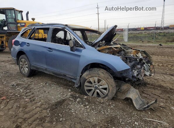 4S4BSAACXJ3287621 2018 SUBARU OUTBACK Синий Передняя правая четверть