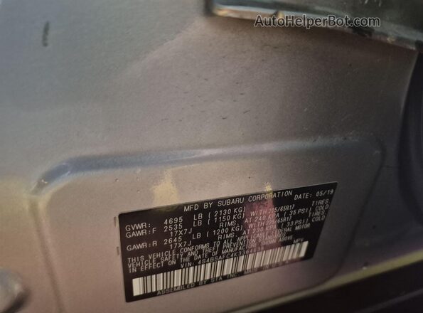 4S4BSAFC4K3364638 2019 SUBARU OUTBACK  