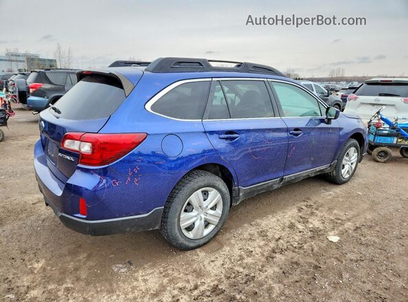 4S4BSCAC9G3228869 2016 SUBARU OUTBACK Синий Задняя правая четверть