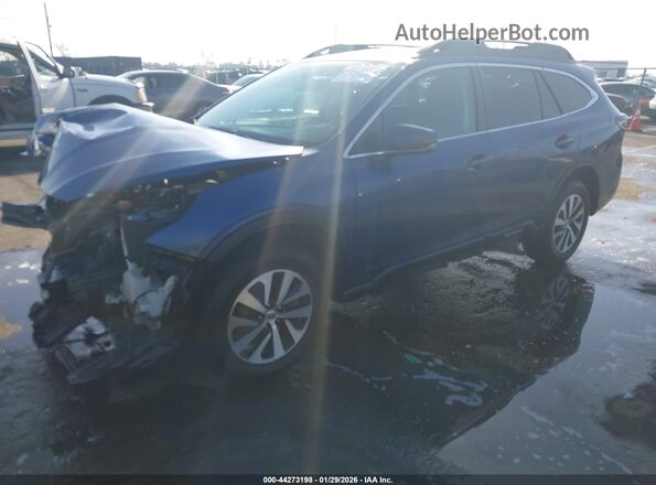 4S4BTACC6L3243418 2020 SUBARU OUTBACK Синий Передняя левая четверть