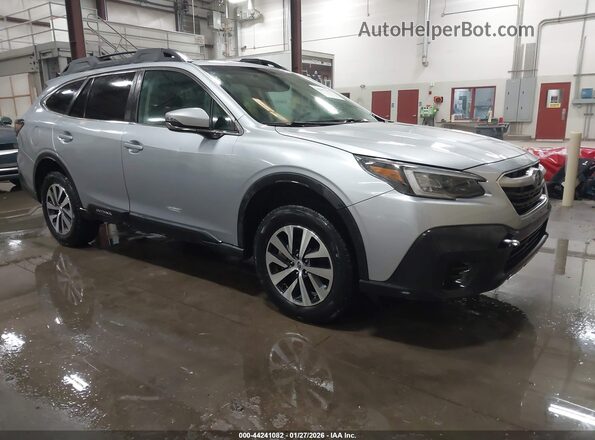4S4BTAEC3L3234916 2020 SUBARU OUTBACK Серебряный Передняя правая четверть