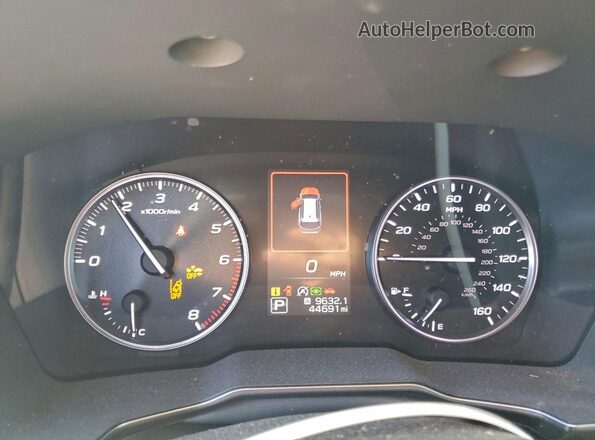 4S4BTANC7M3148963 2021 SUBARU OUTBACK Gray Вид щитка приладів