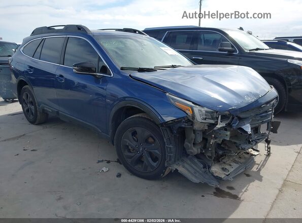 4S4BTGKD3L3267768 2020 SUBARU OUTBACK Синий Передняя правая четверть