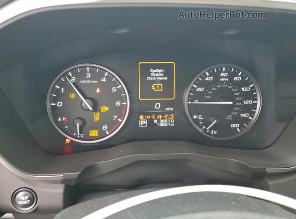 4S4WMAAD3S3407054 2025 SUBARU ASCENT Green ხელსაწყოთა პანელის ხედი