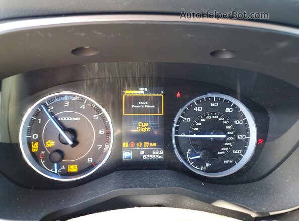 4S4WMARD5N3464459 2022 SUBARU ASCENT Silver Widok zestawu wskaźników
