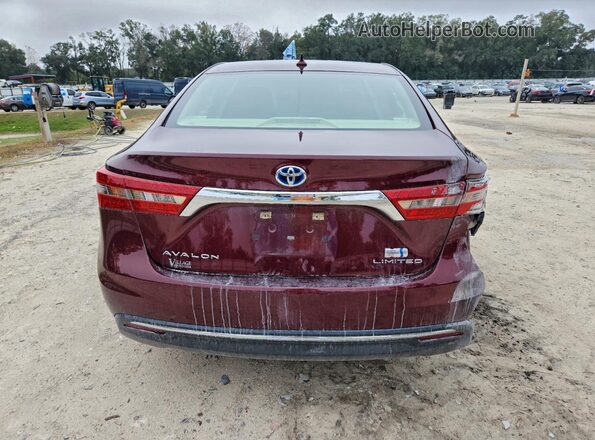 4T1BD1EB9JU061253 2018 TOYOTA AVALON Maroon Widok z tyłu