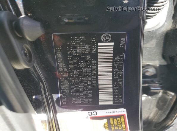 4T1FZ1FB9MU066961 2021 TOYOTA AVALON Черный Вид подкапотного пространства