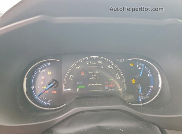 4T3D6RFV2NU075700 2022 TOYOTA LIMITED White Instrument cluster view