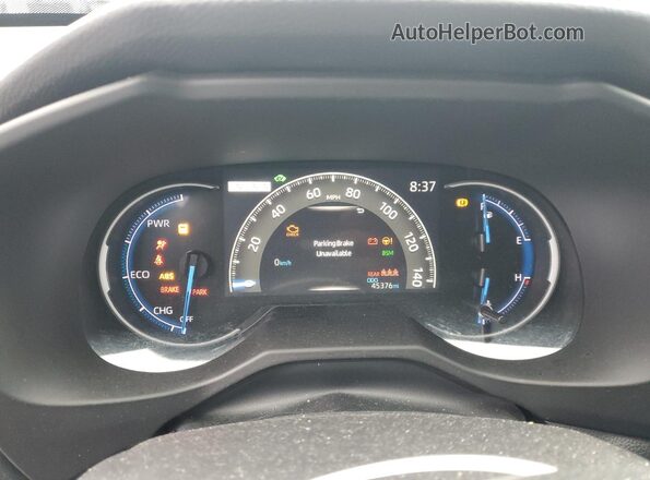 4T3E6RFV4MU053071 2021 TOYOTA RAV4 White Widok zestawu wskaźników