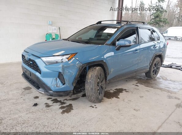 4T3T6RFV3NU081260 2022 TOYOTA RAV4 HYBRID Синий Передняя левая четверть