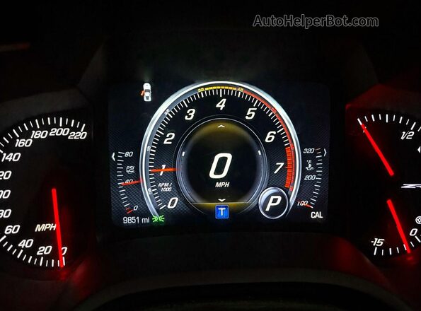1G1Y52D97K5802374 2019 CHEVROLET CORVETTE Синий Вид щитка приборов