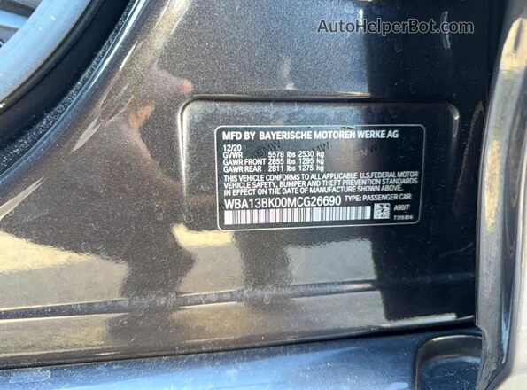 WBA13BK00MCG26690 2021 BMW M5 Black Вид задньої частини салону