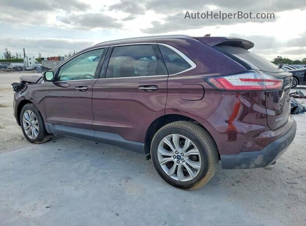 2FMPK3K90KBC15770 2019 FORD EDGE Maroon Trasero derecho