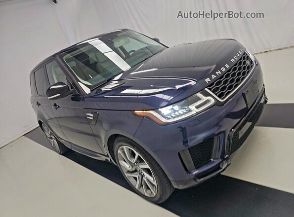 SALWR2RU8KA862566 2019 LAND ROVER RANGE ROVER Синий Передняя левая четверть