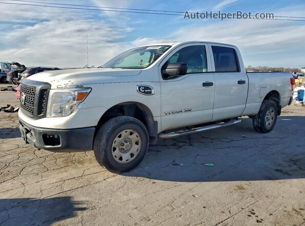 1N6BA1F31JN519427 2018 NISSAN TITAN Белый Задняя левая четверть