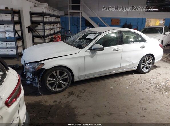 55SWF4JB0HU219553 2017 MERCEDES-BENZ C-CLASS White წინა მარცხენა ხედი სამი მეოთხედიდან