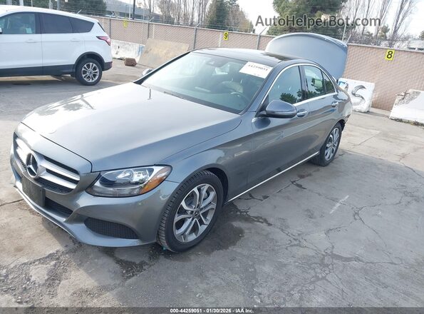 55SWF4JB3HU211236 2017 MERCEDES-BENZ C-CLASS Серый Передняя левая четверть
