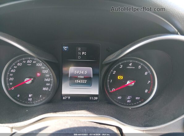 55SWF4JB4GU102587 2016 MERCEDES-BENZ C-CLASS White Հետևի նստատեղերի տեսք