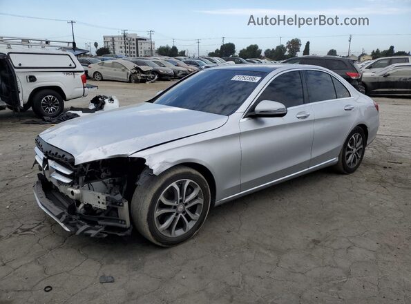 55SWF4JB5GU171790 2016 MERCEDES-BENZ C Silver წინა მარცხენა ხედი სამი მეოთხედიდან