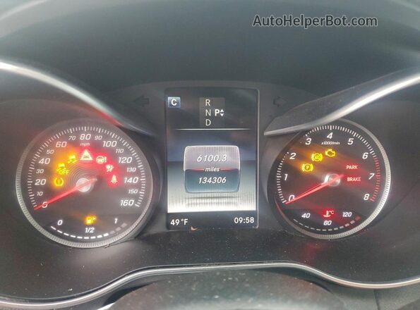55SWF4JB6GU124025 2016 MERCEDES-BENZ C Black Вид щитка приладів